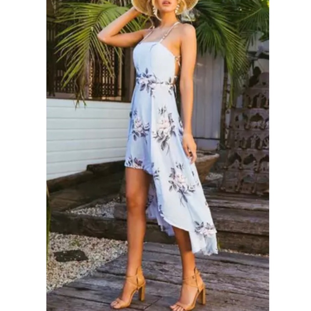 ✨Floral Patterned Backless Sundress✨ - Picture 2 of 7